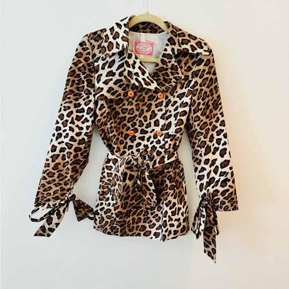 BLUGIRL Leopard Print Trench - Picture 1 of 2